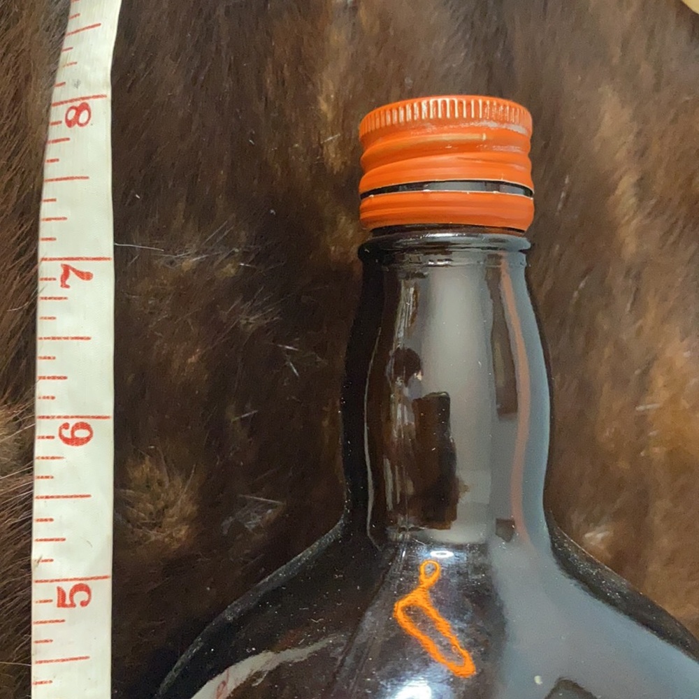 Anton Riemerschmid Munchen Amber Bottle With Painted Castles - Picture 6 of 7